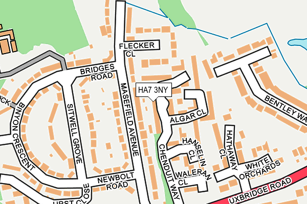 HA7 3NY map - OS OpenMap – Local (Ordnance Survey)