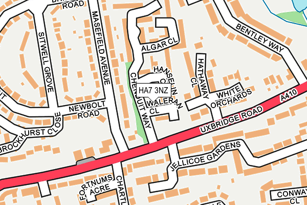 HA7 3NZ map - OS OpenMap – Local (Ordnance Survey)