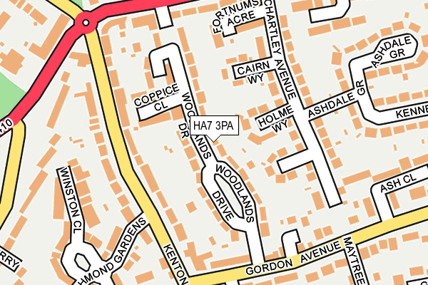 HA7 3PA map - OS OpenMap – Local (Ordnance Survey)
