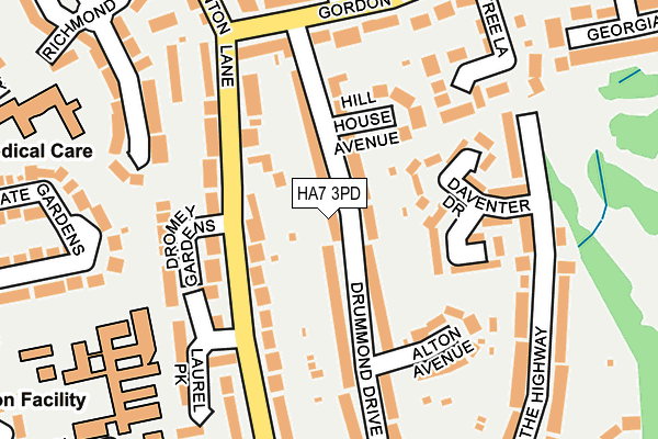 HA7 3PD map - OS OpenMap – Local (Ordnance Survey)