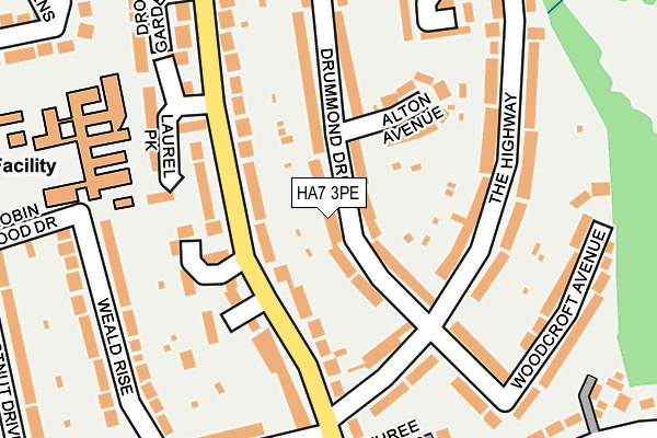 HA7 3PE map - OS OpenMap – Local (Ordnance Survey)