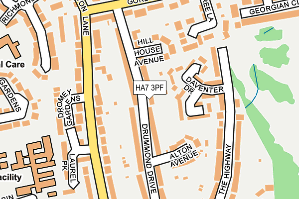 HA7 3PF map - OS OpenMap – Local (Ordnance Survey)