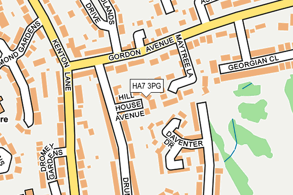 HA7 3PG map - OS OpenMap – Local (Ordnance Survey)