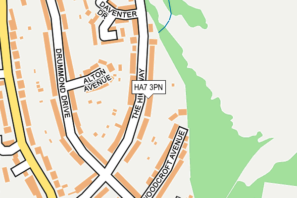 HA7 3PN map - OS OpenMap – Local (Ordnance Survey)