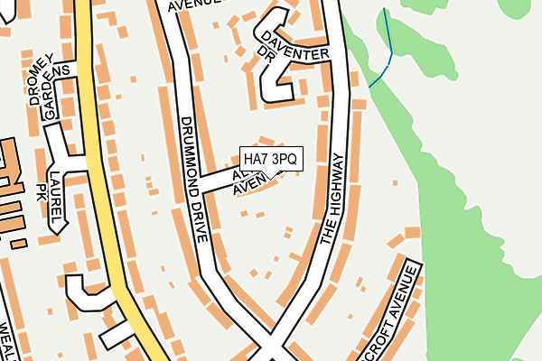 HA7 3PQ map - OS OpenMap – Local (Ordnance Survey)