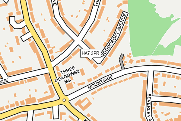 HA7 3PR map - OS OpenMap – Local (Ordnance Survey)