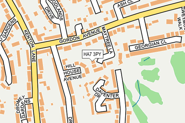 HA7 3PY map - OS OpenMap – Local (Ordnance Survey)