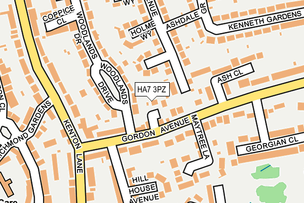 HA7 3PZ map - OS OpenMap – Local (Ordnance Survey)