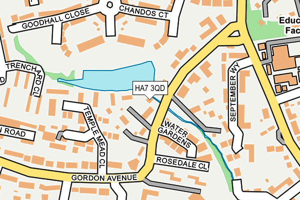 HA7 3QD map - OS OpenMap – Local (Ordnance Survey)