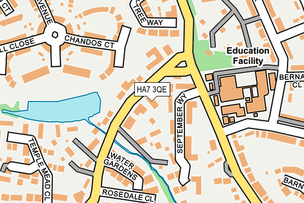 HA7 3QE map - OS OpenMap – Local (Ordnance Survey)