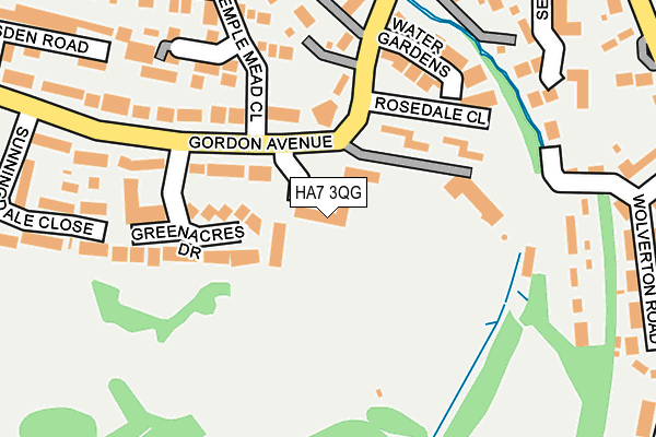 HA7 3QG map - OS OpenMap – Local (Ordnance Survey)