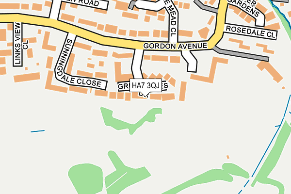 HA7 3QJ map - OS OpenMap – Local (Ordnance Survey)