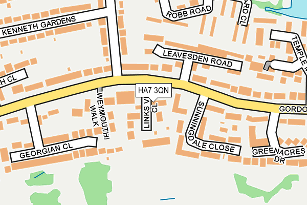 HA7 3QN map - OS OpenMap – Local (Ordnance Survey)