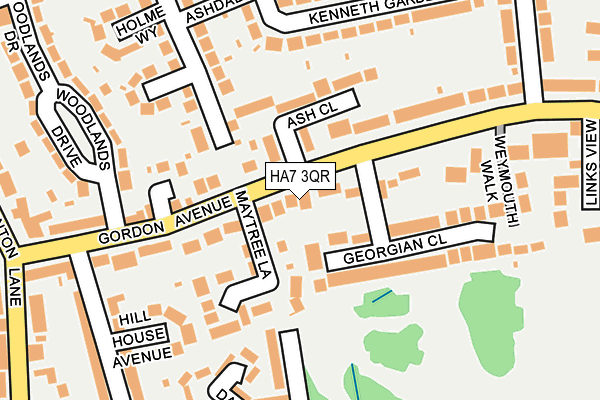 HA7 3QR map - OS OpenMap – Local (Ordnance Survey)