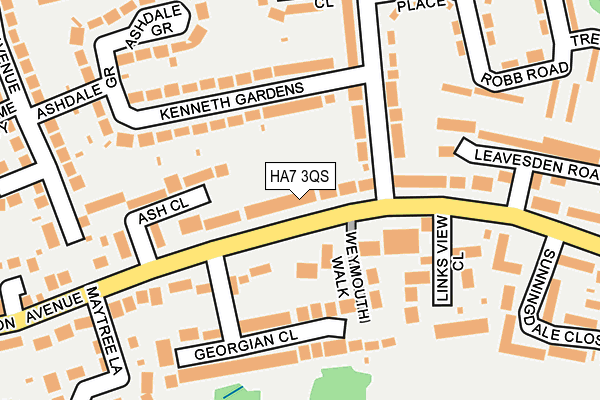 HA7 3QS map - OS OpenMap – Local (Ordnance Survey)