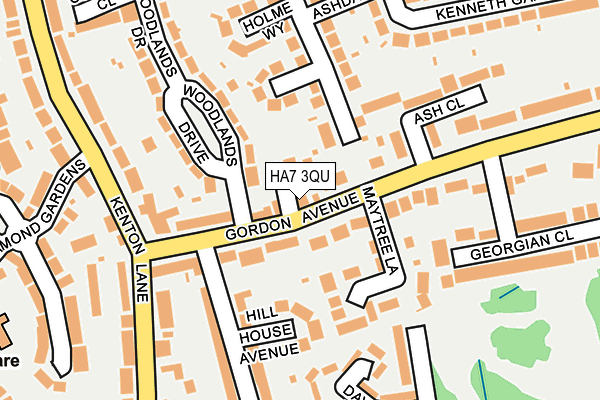 HA7 3QU map - OS OpenMap – Local (Ordnance Survey)