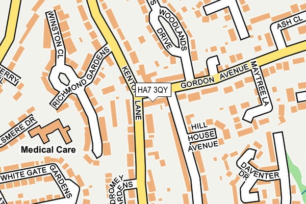 HA7 3QY map - OS OpenMap – Local (Ordnance Survey)