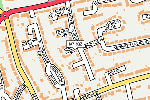 HA7 3QZ map - OS OpenMap – Local (Ordnance Survey)