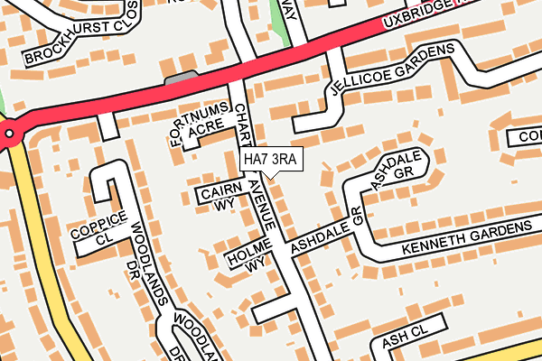 HA7 3RA map - OS OpenMap – Local (Ordnance Survey)