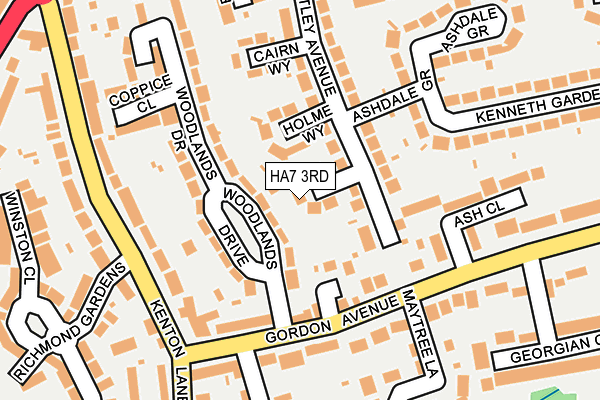 HA7 3RD map - OS OpenMap – Local (Ordnance Survey)