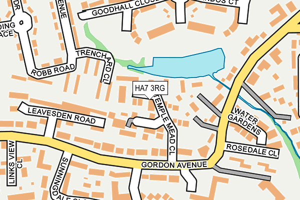 HA7 3RG map - OS OpenMap – Local (Ordnance Survey)