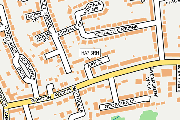 HA7 3RH map - OS OpenMap – Local (Ordnance Survey)