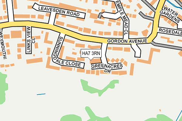 HA7 3RN map - OS OpenMap – Local (Ordnance Survey)