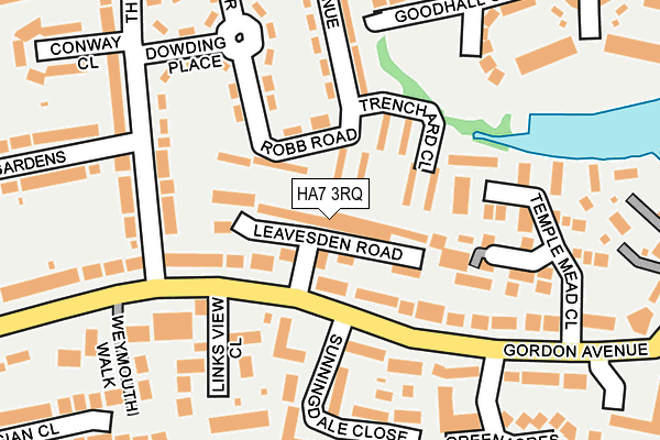HA7 3RQ map - OS OpenMap – Local (Ordnance Survey)