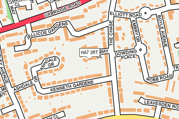 HA7 3RT map - OS OpenMap – Local (Ordnance Survey)