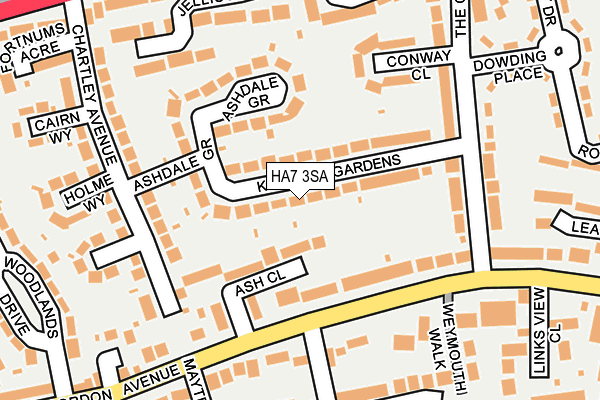 HA7 3SA map - OS OpenMap – Local (Ordnance Survey)