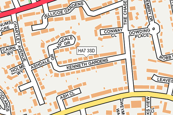 HA7 3SD map - OS OpenMap – Local (Ordnance Survey)