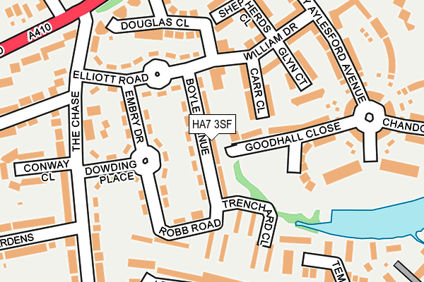 HA7 3SF map - OS OpenMap – Local (Ordnance Survey)