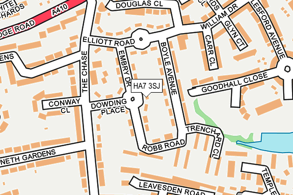 HA7 3SJ map - OS OpenMap – Local (Ordnance Survey)