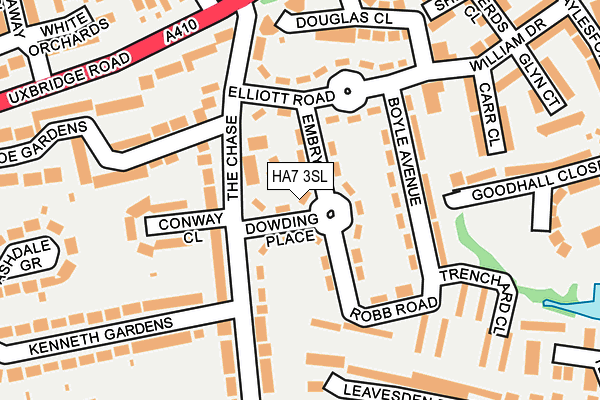 HA7 3SL map - OS OpenMap – Local (Ordnance Survey)