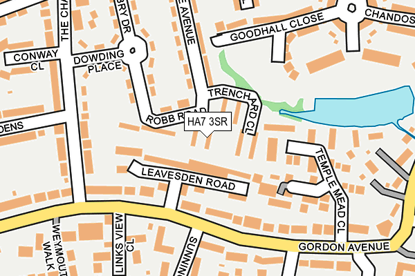 HA7 3SR map - OS OpenMap – Local (Ordnance Survey)