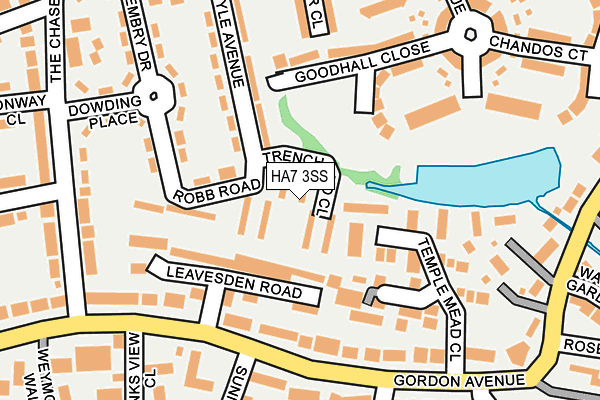 HA7 3SS map - OS OpenMap – Local (Ordnance Survey)