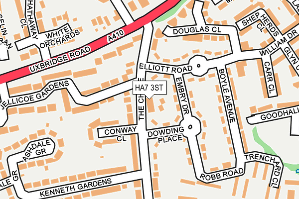 HA7 3ST map - OS OpenMap – Local (Ordnance Survey)