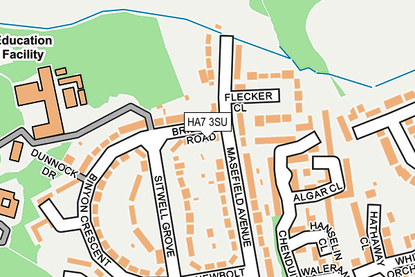 HA7 3SU map - OS OpenMap – Local (Ordnance Survey)