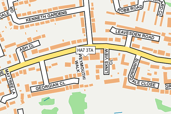 HA7 3TA map - OS OpenMap – Local (Ordnance Survey)