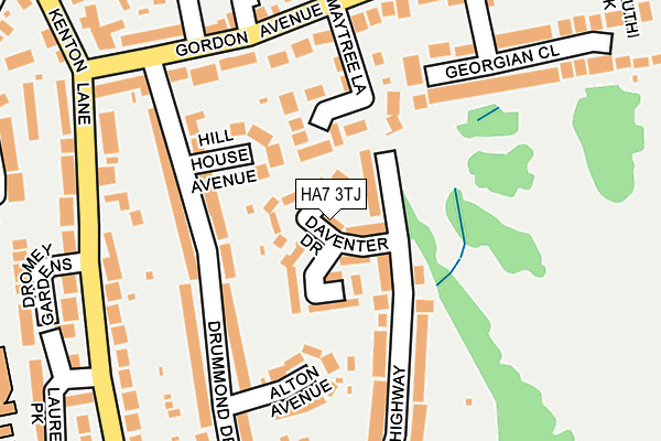 HA7 3TJ map - OS OpenMap – Local (Ordnance Survey)