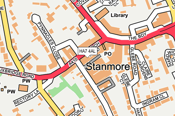 HA7 4AL map - OS OpenMap – Local (Ordnance Survey)