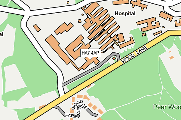 HA7 4AP map - OS OpenMap – Local (Ordnance Survey)