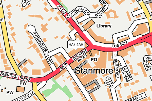 Map of CHARTRIDGE COURT STANMORE MANAGEMENT LIMITED at local scale