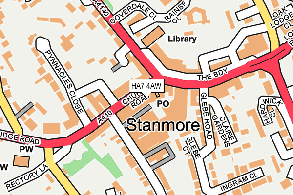 Map of STANMORE PRINT & MAIL LTD at local scale
