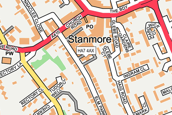 HA7 4AX map - OS OpenMap – Local (Ordnance Survey)