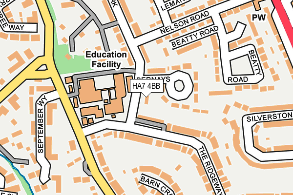 HA7 4BB map - OS OpenMap – Local (Ordnance Survey)