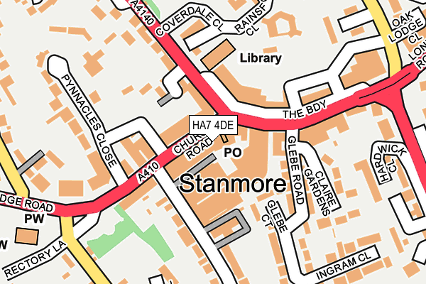 HA7 4DE map - OS OpenMap – Local (Ordnance Survey)