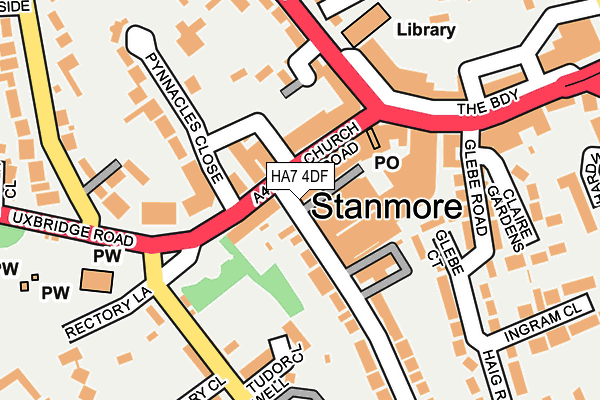 HA7 4DF map - OS OpenMap – Local (Ordnance Survey)