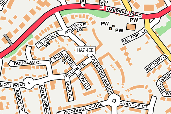 HA7 4EE map - OS OpenMap – Local (Ordnance Survey)