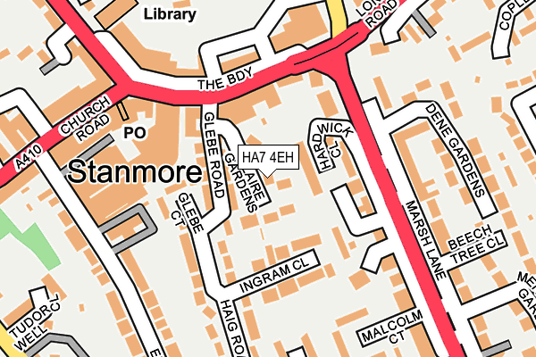 HA7 4EH map - OS OpenMap – Local (Ordnance Survey)